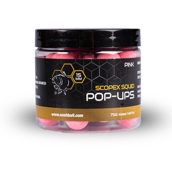 Scopex Squid Pop Ups 15mm Pink 75g