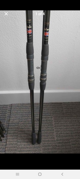 Daiwa Pro Carbon Carp Rods 12ft 2.25lb x2